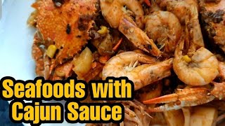 Seafoods in Cajun Sauce  Cajun Sauce Recipe  Charmilicious018 [upl. by Rollet]