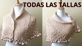 PONCHO CROCHET Tutorial  CAPA  Todas las tallas  Handwork Diy [upl. by Ivek]