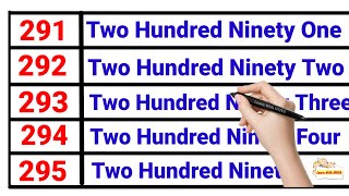 Learn to Write Number Names  Number Names  Numbers Spelling  291 to 300  Counting Numbers [upl. by Combs]