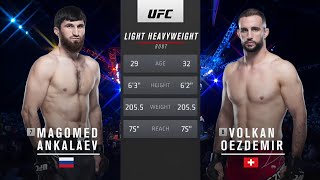 Magomed Ankalaev vs Volkan Oezdemir UFC 267 [upl. by Melone]