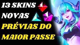 13 Novas Skins  Prévias Visuais para o Maior Passe do Ano no League of Legends [upl. by Aliber]