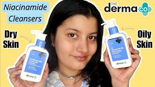 New DERMA CO Niacinamide Cleansers Review amp Demo  Dry Skin amp Oily Skin Cleansers [upl. by Lacram]