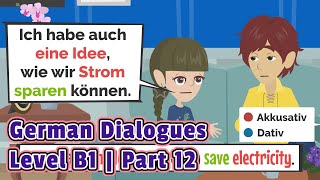 13 Deutsche Dialoge  Niveau B1  Wortschatz und wichtige Sätze [upl. by Jauch546]