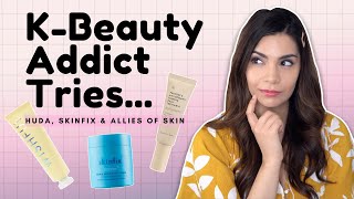 A KBeauty Addict Tries Huda Beauty Allies of Skin Skinfix [upl. by Oilla]