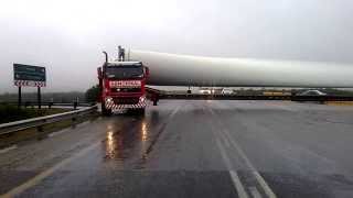 Wind Turbine Blades transported [upl. by Adnaluoy]