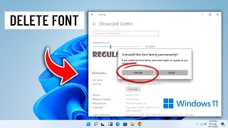 How to Permanently Delete Fonts on windows 11 Laptop [upl. by Liatris]