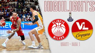 Olimpia Milano  Pesaro Gara 1 gli Highlights [upl. by Ailecec]