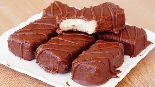 HOW TO MAKE BOUNTY BARS WITH 3 INGREDIENTS  Homemade Easy amp Delicious [upl. by Lerad]