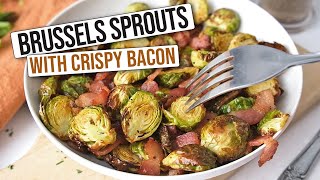 Air Fryer Brussels Sprouts amp Bacon Easy Recipe [upl. by Su286]