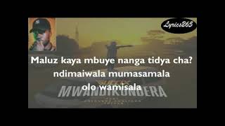 Suffix Ft Ndirande Anglican VoicesMwandikondera Lyric Video [upl. by Eelek35]