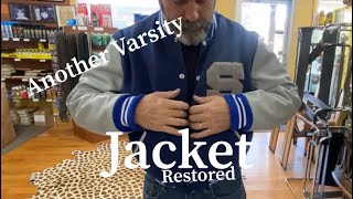 Vintage Varsity jacket restored [upl. by Belak]