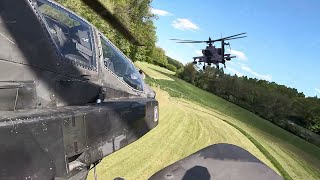 US Powerful AH64s Extreme Low Pass Flight [upl. by Danczyk]