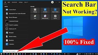 100 Solved Cant Type In The Search Bar On Windows 10 11 Keyboard Not Working In Search Bar [upl. by Hassett]