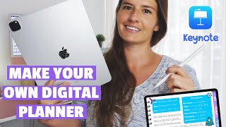 NEW How to make a DIGITAL PLANNER in Keynote  iPad Pro 129  EASY [upl. by Eisac]