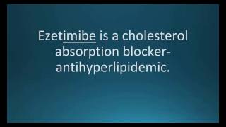 How to pronounce ezetimibe Zetia Memorizing Pharmacology Flashcard [upl. by Garcon]