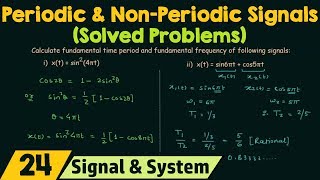 Periodic and NonPeriodic Signals Solved Problems [upl. by Otinauj641]