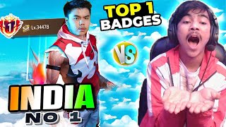 Bangladesh top 1 highest badge player vs Laka Gamer😱 1 vs 1🔥  Garena Free Fire [upl. by Austine719]