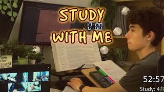 🔴LIVE 8 HOUR  Day 288  study with me Pomodoro  No music RainThunderstorm sounds [upl. by Eniamerej]