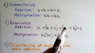 Algebra I 210b Field Axioms for rational numbers amp Closure Property [upl. by Oravla63]