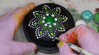 DIY How to Make a Mandala Stone  Painted Dotting Art  Satisfying Painting Rocks [upl. by Hemphill170]