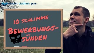 10 Bewerbungsfehler und wie du dich richtig bewirbst AusbildungDuales Studium [upl. by Almallah]