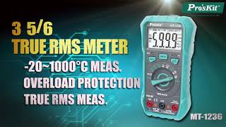 ProsKit MT1236 356 TrueRMS Digital Multimeter [upl. by Ko303]