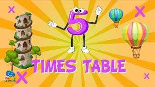 5 Times Table Song Easy Peasy Maths  Educational Videos for Kids [upl. by Alyag635]