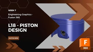 Fusion 360  Piston Design [upl. by Hairehcaz]