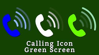 Calling Icon Green Screen  Calling Icon Animation  Overlay  1080P [upl. by Brinson748]