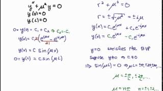 Homogeneous Boundary Value Problem Nonzero Case Eigenfunctions [upl. by Yrrok]