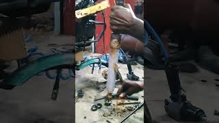 how to repair shock absorberbike mechanic life [upl. by Hazlett372]