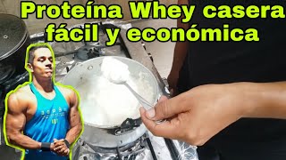 Proteína WHEY CASERA te enseño hacerla  Fácil y económica [upl. by Kristopher]