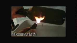 Couper une bouteille en verre avec une ficelle  Cutting a glass bottle TUTO [upl. by Liahus]