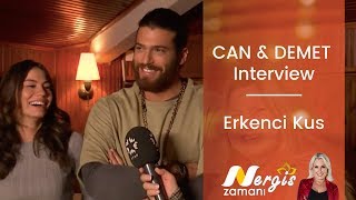 Can Yaman amp Demet Ozdemir ❖ Interview ❖ Erkenci Kus ❖ Nergis Zamani Show ❖ English ❖ 2019 [upl. by Kessiah]