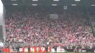 Rosenmontag RWE  1FC Köln 50 Stimmung Gästeblock [upl. by Ebeohp]