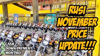 November 2024 Rusi Motorcycle Updated Price Naka Promo Sila CashInstallment Langga Gail [upl. by Sparke973]