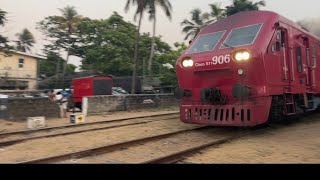 Watch Sri Lankan railways train very close to the beach [upl. by Olcott995]