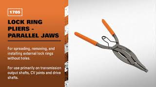 LANG 1705  Lock Ring Pliers  Parallel Jaws [upl. by Acirret494]