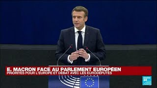 Emmanuel Macron répond aux députés européens • FRANCE 24 [upl. by Belldame]