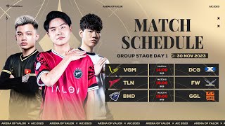 Group Stage AIC 2023 Day 1  Garena AOV Indonesia [upl. by Leziar375]