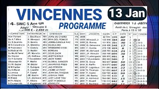 Prix Swc 5 Ans Q4 13 Jan Pronostic Quinté du demain VINCENNES [upl. by Cart786]