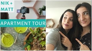 APARTMENT TOUR BTS w Caitlins Corner  NIK  MATT VLOG 8 [upl. by Ewens]