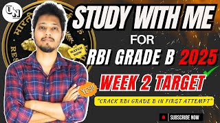 Week 2 Target For RBI Grade B Exam 2025  RBI Grade B 2025  Strategy For RBI Grade B  Unleash RBI [upl. by Eileek]