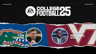 College Football 25 Gameplay  Mike Vick vs Tim Tebow [upl. by Brenn]