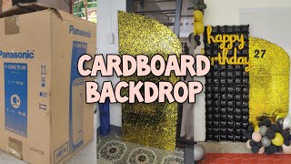 DIY Backdrop for Birthday from recycled cardboard [upl. by Yecam]