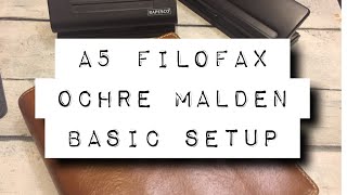 A5 Filofax Ochre Malden Basic Setup [upl. by Ennaecarg]