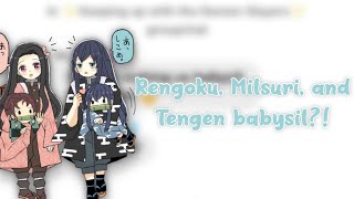 DEMON SLAYER TEXT  Kardashians spoof  Rengoku Mitsuri and Tengen babysit [upl. by Younglove]