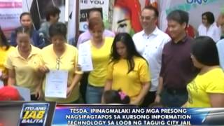 TESDA ipinagmalaki ang mga presong nakatapos sa kursong IT sa loob ng Taguig City Jail [upl. by Cheke52]