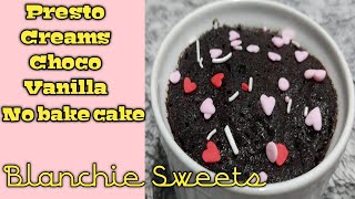 Presto Creams Choco Vanilla No Bake Cake  Blanchie Sweets [upl. by Otsuj143]