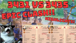 RISE OF KINGDOMS  KVK 3431 VS 3435 EPIC WAR highlights [upl. by Vidovik837]